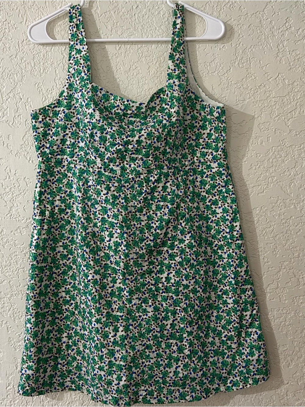Green & Blue Floral Tank Dress - Women's Sleeveless dress